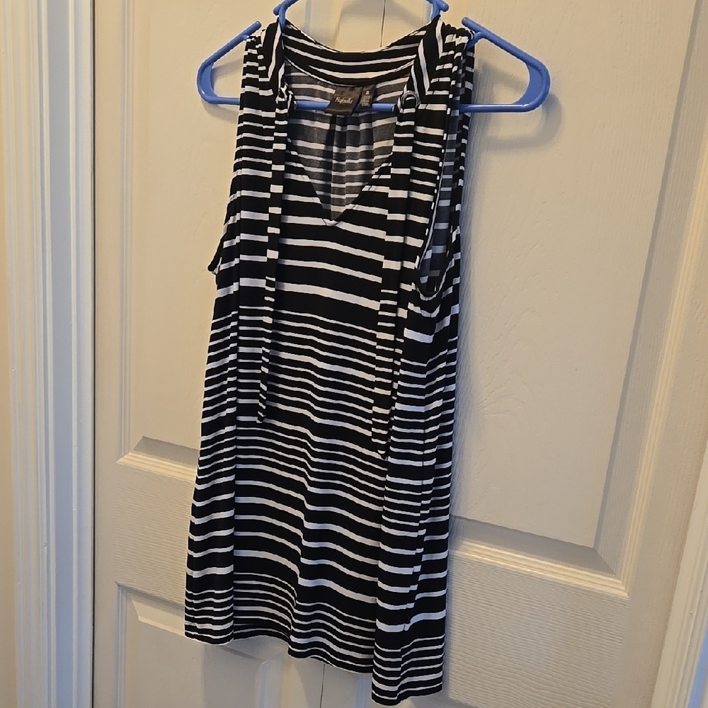 Rafaella Black and White Striped Tunic